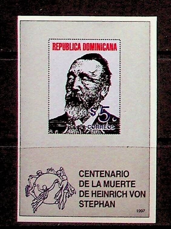 DOMINICAN REP. Sc 1253 NH SOUVENIR SHEET OF 1997 - UPU