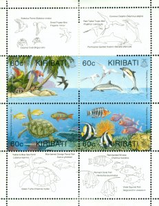 KIRIBATI  669 MH SS SCV $5.00 BIN $2.75  MARINE LIFE