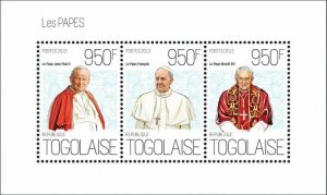 2013 TOGO MNH. POPES. Yvert&Tellier Code: 3431-3433  |  Michel Code: 5230-5232