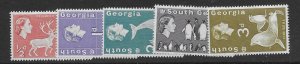 S. Georgia 1-5  1963  set VF NH