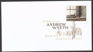 US 5212e Andrew Wyeth Frostbitten 1962 DCP FDC 2017 