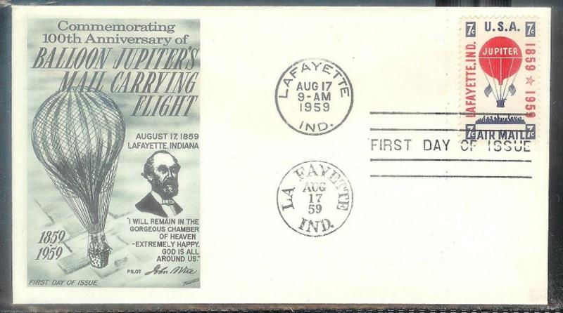 C54 Balloon Jupiter Fleetwood FDC