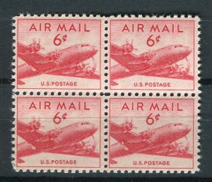 USA; 1947 . AIRMAIL issue fine MINT MNH Unmounted BLOCK of 4