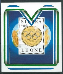 Sierra Leone #1033 OLympic Rings Souvenir Sheet (MNH)