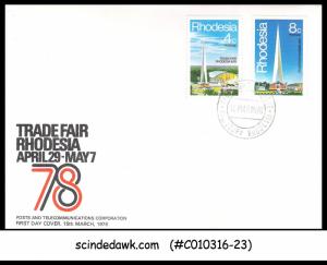 RHODESIA - 1978 TRADE FAIR RHODESIA - 2V - FDC