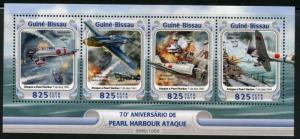 GUINEA BISSAU 2016 70th  ANNIVERSARY OF THE PEARL HARBOR ATTACK  SHEET  MINT NH