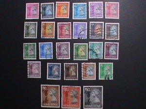 ​HONG KONG-1992-7- SC# 630//618 QUEEN ELIZABETH II USED SET VERY FINE