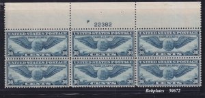 BOBPLATES #C24 Transatlantic Full Top Plate Block F22382 XF NH SCV=$110