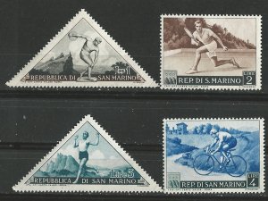 San Marino # 327-30  Active Sports   (4)  VF VLH Unused