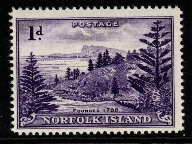 NORFOLK ISLAND SG2a 1957 DEFINITIVE WHITE PAPER MNH