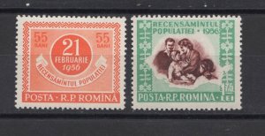 Romania 1956 STAMPS POPULATION CENSUS MNH POST SET