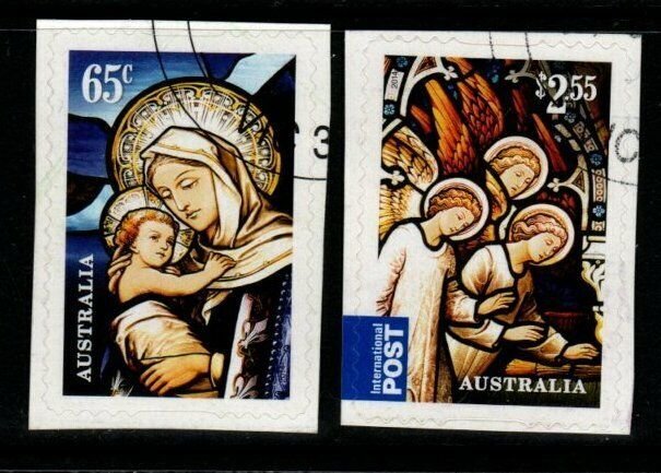 AUSTRALIA SG4282/3 2014 CHRISTMAS SELF ADHESIVE FINE USED