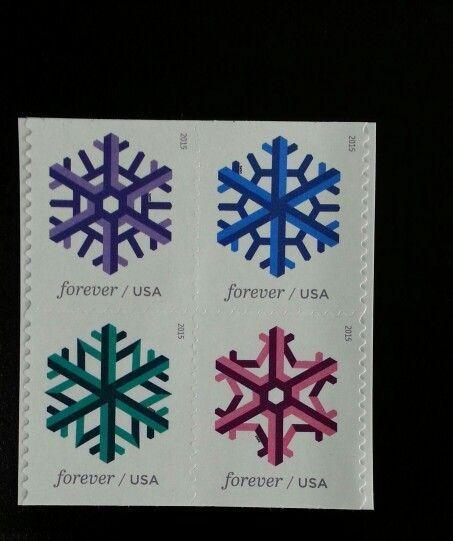 2015 49c Geometric Snowflakes, Block of 4 Scott 5031-34 Mint F/VF NH