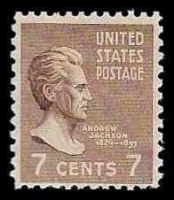 PCBstamps   US # 812 7c A. Jackson, MNH, (18)
