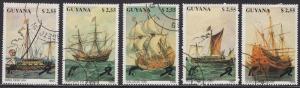 Guyana 2353-2357  Tall Ships 1990