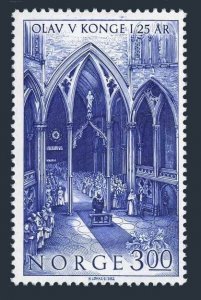 Norway 809, MNH. Mi 869. Reign of King Olav, 25th Ann. 1982. Nidaros Cathedral.