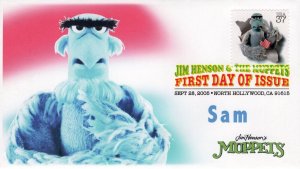 A0-3944c-1, 2005, Jim Henson Muppets, FDC, DCP, SC 3944c, Add on Cachet, Sam the