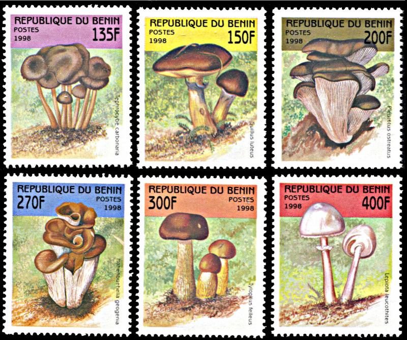 Benin 1055-1060, MNH, Mushrooms