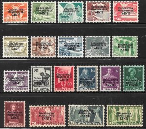 SWITZERLAND 1948-50 World Health Organization WHO Official Set Sc 5O6-5O25 MNH