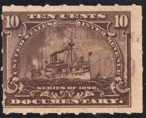 R168 10¢ Documentary Stamp (1898) Used