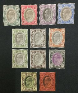 MOMEN: TRANSVAAL SG #244-255 1902 MINT OG H LOT #195860-3986