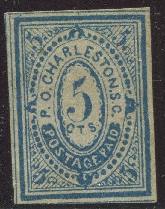 16X1 Charleston SC Confederate States Provisional Unused Stamp BX4711