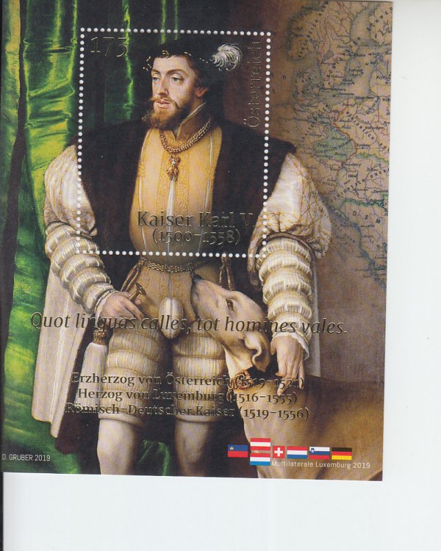 2019 Austria Emperor Charles V SS (Scott 2829) MNH