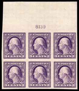 USA 483 Mint (NH) Plate Block of 6 Type 1 XF Centering