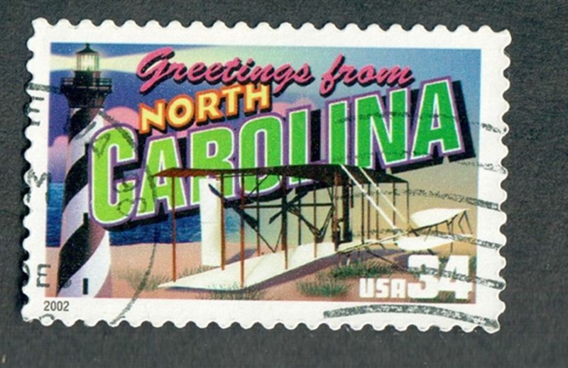 3593 Greetings from North Carolina used single