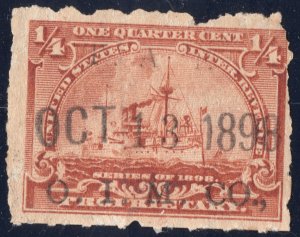 1898 used 1/4c orange Documentary SCR161