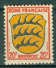 Germany - Allied Occupation - French Zone - Scott 4N8 MNH (SP)