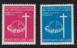 Vatican Third World Apostolic Laity Congress Rome 2v 1967 MNH SC#453-454