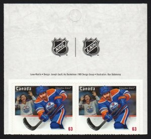 HOCKEY = EDMONTON OILERS = NHL Team JERSEY = Canada 2013 #2672 MNH from BKLT