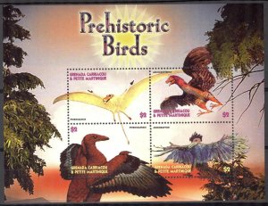 Grenada Carriacou & Petite Martinique 2005 Dinosaurs Birds Sheet MNH