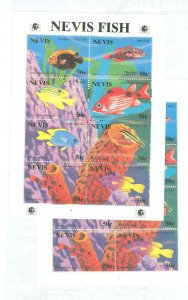 Nevis #864/864a Mint (NH) Single (Complete Set) (Wwf)