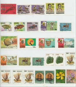 Zaire Congo Africa Motive Topical Stamps MNH** Used Themed Lots Lot 13797-