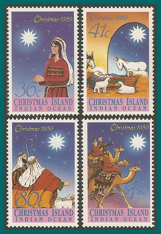 Christmas Island 1989 Christmas, MNH  #242-245,SG279-SG282