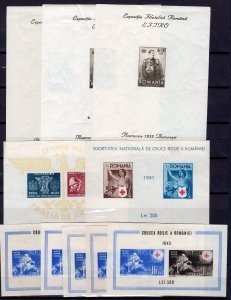 ROMANIA 1932-1950 SELECTION SHEETS MORE OR LESS ALL MNH BUT WITH SMALL FAULTS