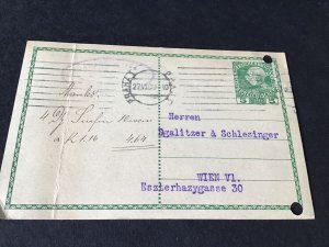 Prague 1909 to Wien stamps post card Ref R32000