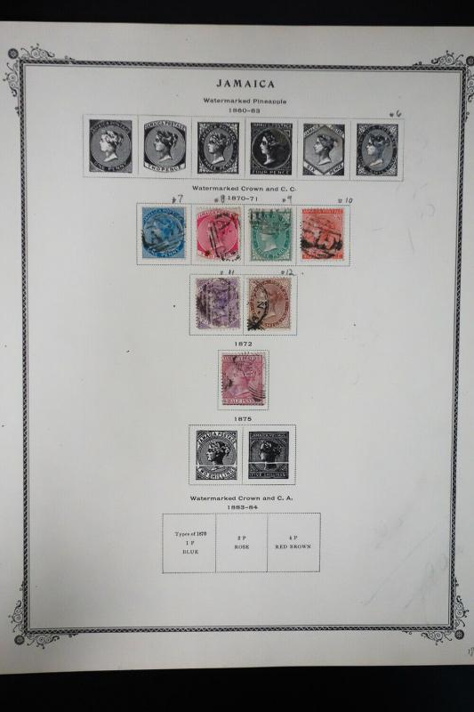 Jamaica 1800s to 1960s Stamp Collection