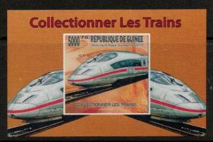 GUINEA 2011 DELUXE TRAINS (NO4) SMALL SHEETLET MNH 