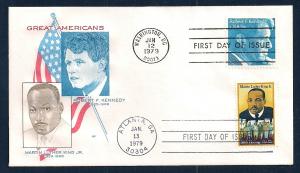 UNITED STATES FDC 15¢ R Kennedy & ML King DUAL 1979 Farnam