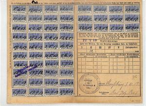 GERMANY PARCEL POST Receipt Alsace-Lorraine FRANKING 1913 {samwells} GP61