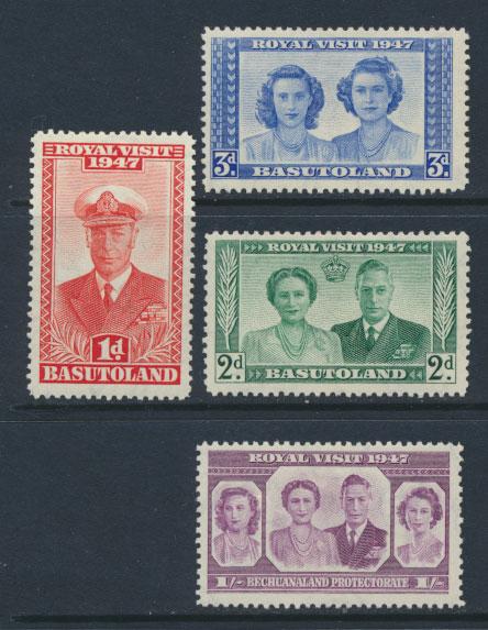 Basutoland SG 32 / 35 set  Mint Hinged - Royal Visit 