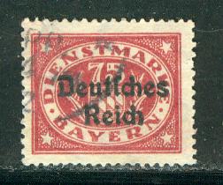 German States Bavaria Scott # O61, used