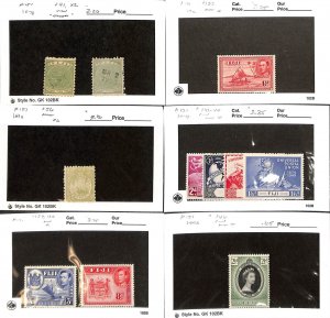 Fiji, Postage Stamp, #41, 56, 122, 126, 132, 141-4, 146 Mint Hinged