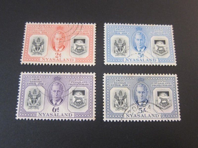 Nyasaland 1951 Sc 91-4 set FU