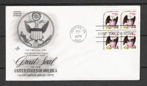 US #1596 Great Seal FDC