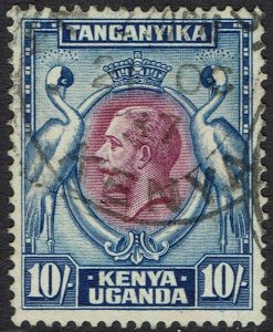 KENYA UGANDA & TANGANYIKA 1935 KGV BIRDS 10/- USED 