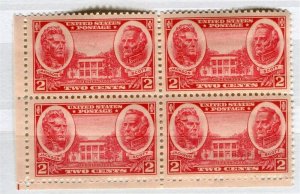 USA; 1936 early Army Heroes issue fine MINT MNH unmounted 2c. BLOCK of 4